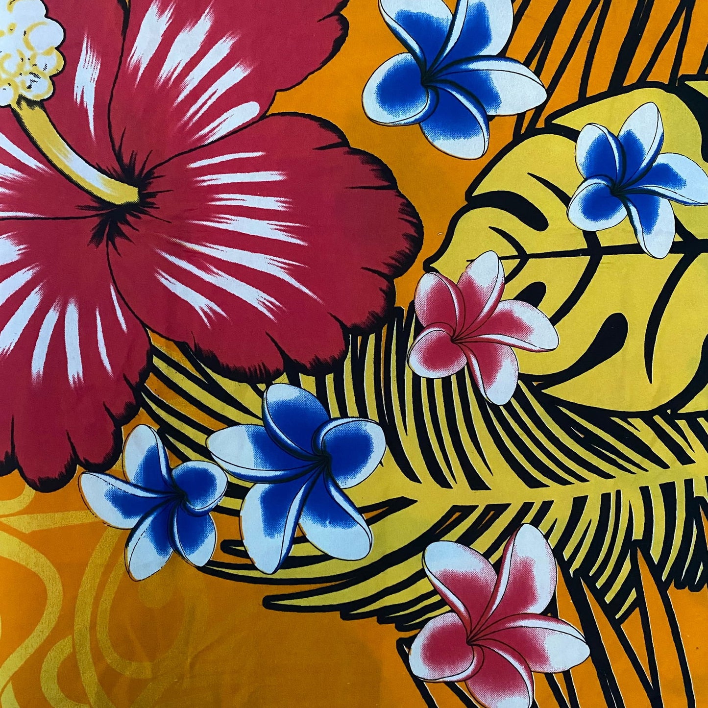 Yellow Lavalava Polynesian Women's Floral Sarong Beach Cover Up Size M #product_variant# - Island Aesthetica